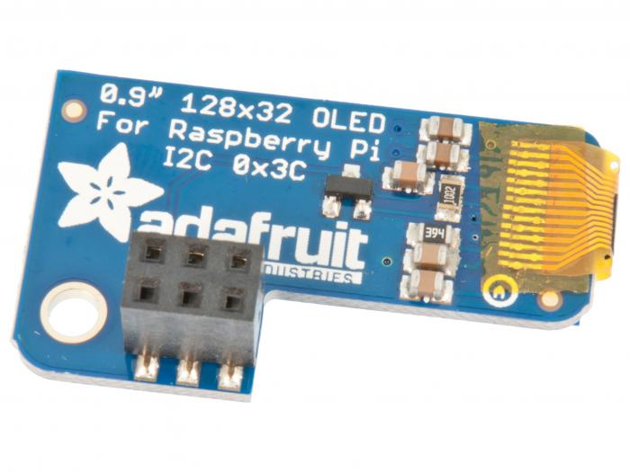 Adafruit PiOLED 128x32 monokrom OLED fr Raspberry Pi @ electrokit (2 av 3)