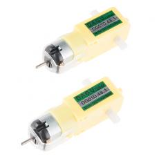 DC-motor med kuggväxel 1:48 140rpm 5V 2-pack @ electrokit