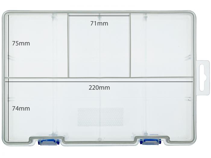 Frvaringslda 225 x 155 x 60mm 5 fack @ electrokit (2 av 2)