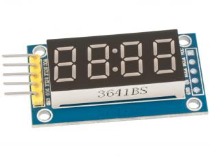 Seriell display 7-segment 4 siffror 74HC595 @ electrokit