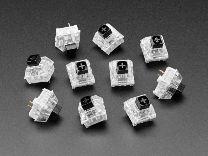 Tryckknapp PCB 1-pol Kailh svart - 10-pack @ electrokit (1 av 1)