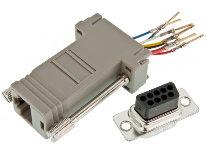 Adapter D-SUB 9-pol hane - RJ45 @ electrokit (2 av 2)