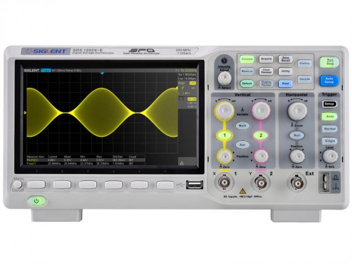 Oscilloskop 200MHz 2-kan Siglent SDS1202X-E @ electrokit (1 av 6)