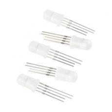 LED RGB 5mm adresserbar WS2812 diffus - 5-pack @ electrokit