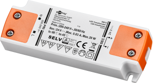 LED transformator 24V (DC) 20W @ electrokit