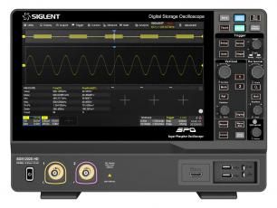 Oscilloskop 200MHz 2-kan 12-bit Siglent SDS1202X HD @ electrokit