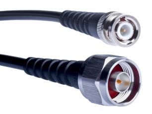 Kabel N-hane BNC-hane 0.75m RG-223 @ electrokit