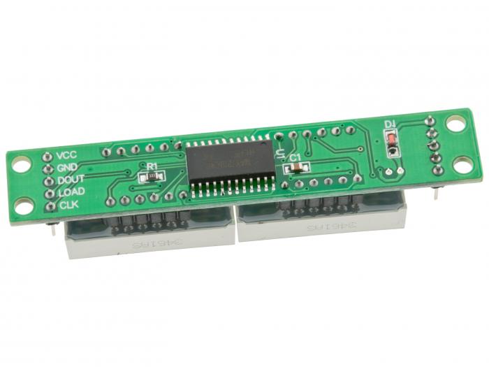 LED-modul 7-segment 8 siffror seriell @ electrokit (2 av 3)