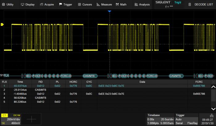 SDS-5000X-Flexray serial triggering and decoding sw license @ electrokit (1 av 1)