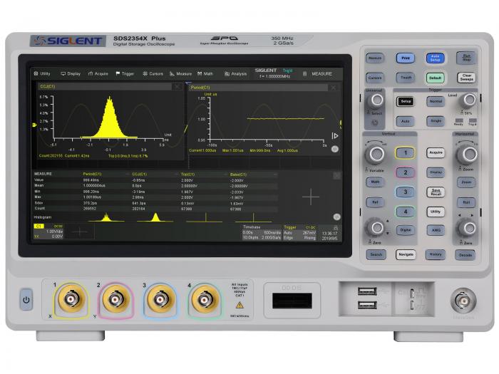 Oscilloskop 350MHz 4-kan Siglent SDS2354X+ @ electrokit (1 av 9)