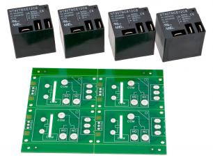 Relämodul 12V 30A - 4-pack (byggsats) @ electrokit