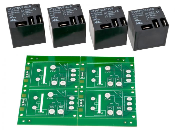 Relmodul 12V 30A - 4-pack (byggsats) @ electrokit (1 av 6)