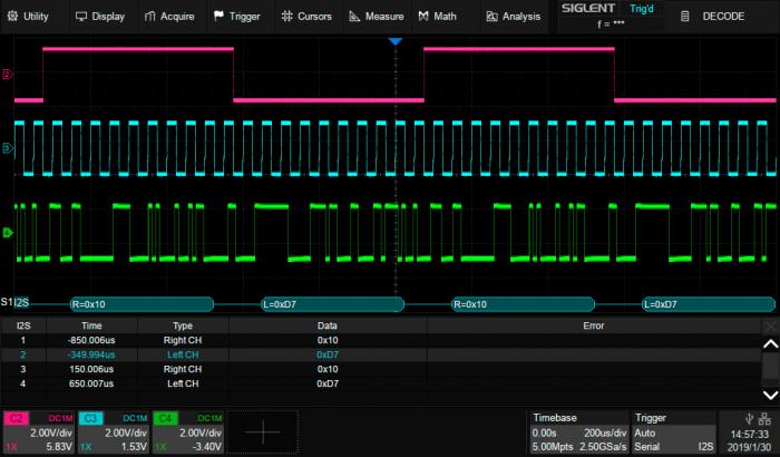 SDS-5000X-I2S serial triggering and decoding sw license @ electrokit (1 av 1)