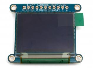 LCD OLED 1.27" med MicroSD-läsare Seriell @ electrokit