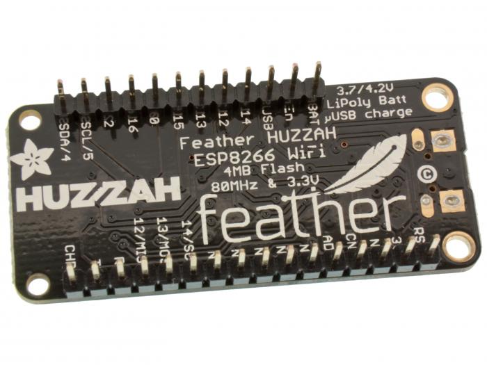 Adafruit Feather Huzzah ESP8266 (monterad) @ electrokit (2 av 2)