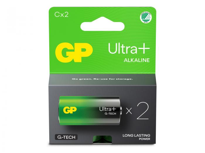 Batteri 1.5V LR14 / C GP Ultra Plus 2-pack @ electrokit (2 av 2)