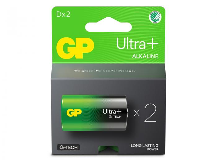 Batteri 1.5V LR20 / D GP Ultra Plus 2-pack @ electrokit (2 av 2)