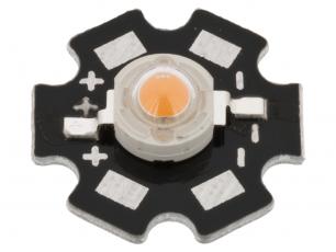 LED 3W fullspektrum 400-850nm på kort @ electrokit