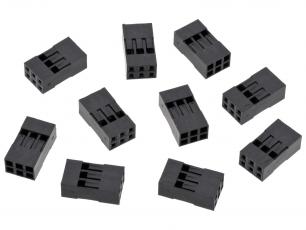 Kontakthus 2.54mm 2x3-pol 10-pack @ electrokit