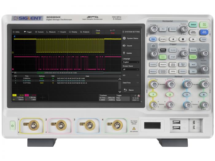 Oscilloskop MSO 350MHz 4-kan Siglent SDS5034X @ electrokit (1 av 5)