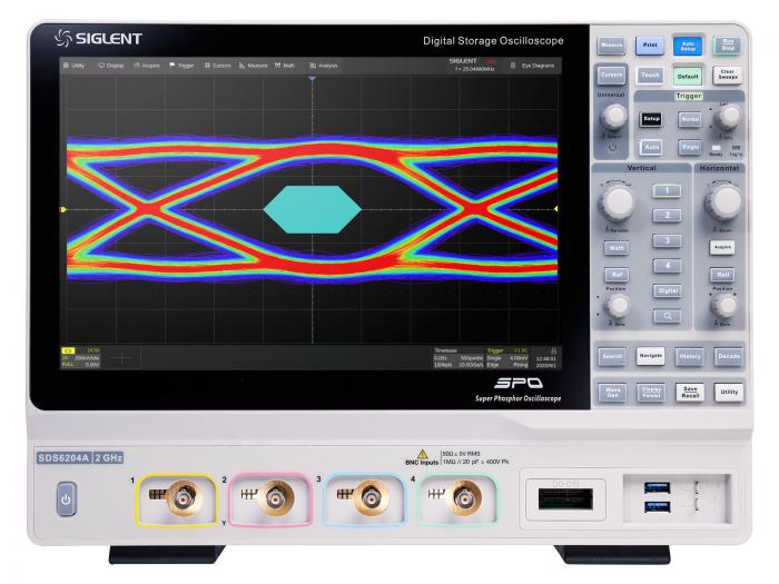 Oscilloskop 2GHz 4-kan Siglent SDS6204A @ electrokit (1 av 7)