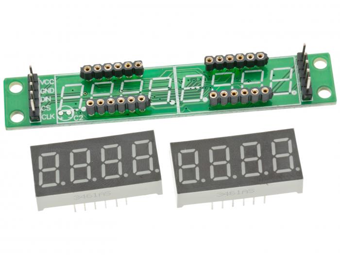 LED-modul 7-segment 8 siffror seriell @ electrokit (3 av 3)