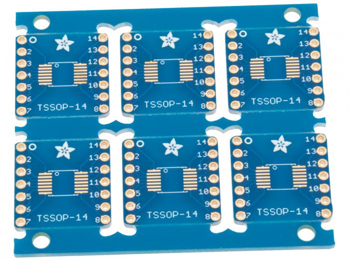 Adapterkort SO-14 / TSSOP-14 - DIP-14 - 6-pack @ electrokit (2 av 2)