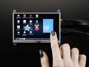 LCD-monitor 5" HDMI 800x480 med touch @ electrokit