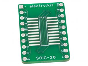 Adapterkort SO-20 / TSSOP-20 - DIP-20 @ electrokit