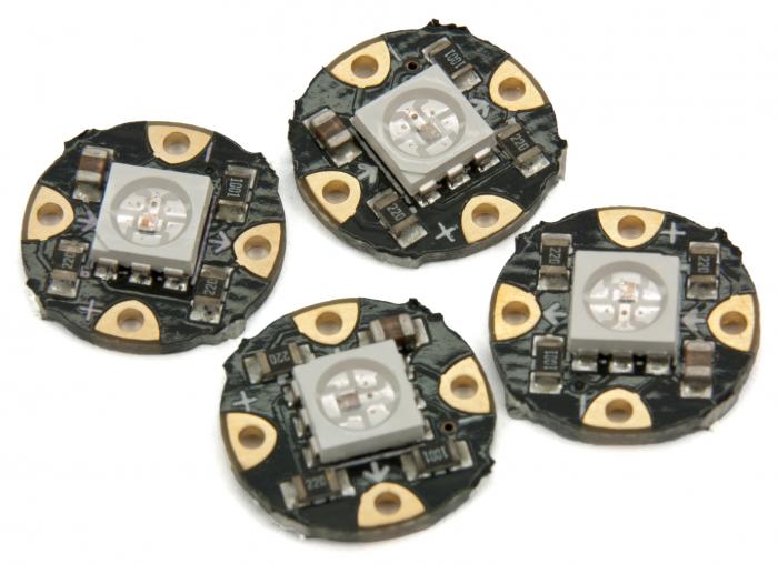 FLORA NeoPixel v.2 RGB-LED 4-pack @ electrokit (1 av 4)