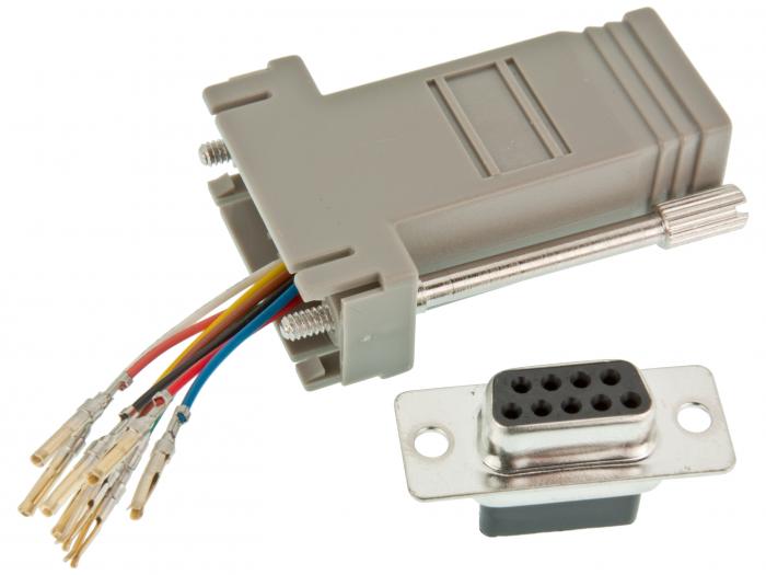 Adapter D-SUB 9-pol hona - RJ45 @ electrokit (1 av 2)