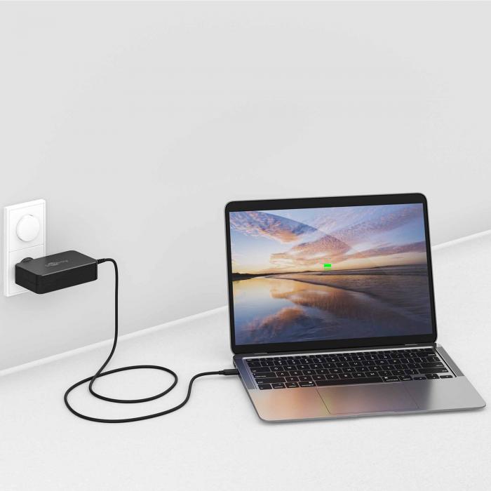 USB-C PD laddare 90W svart laptop @ electrokit (2 av 2)