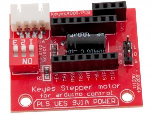 Adapterkort för stegmotordrivare @ electrokit