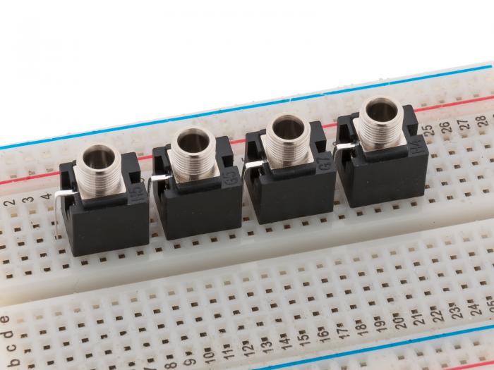 3.5mm jack 2-pol PCB med brytare PJ398SM @ electrokit (3 av 3)