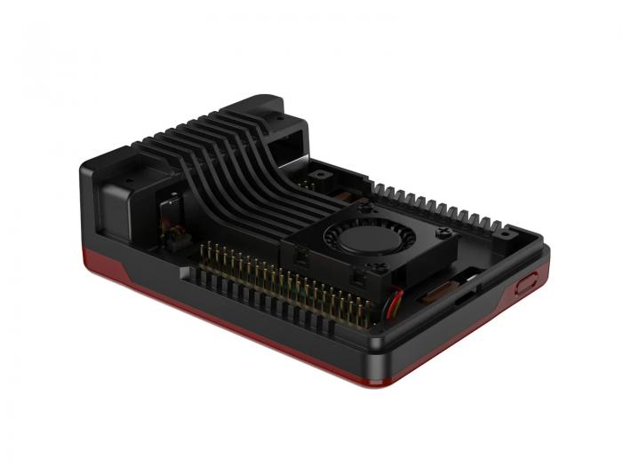 Argon NEO inbyggnadslda fr Raspberry Pi 5 svart/rd @ electrokit (5 av 11)