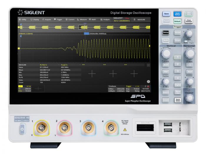 Oscilloskop 200MHz 4-kan Siglent SDS2204X HD @ electrokit (1 av 7)