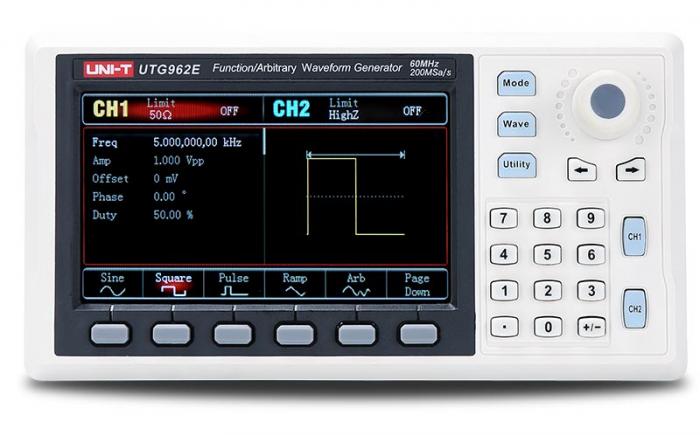 Funktionsgenerator 60MHz 2-kan UNI-T UTG962E @ electrokit (2 av 4)