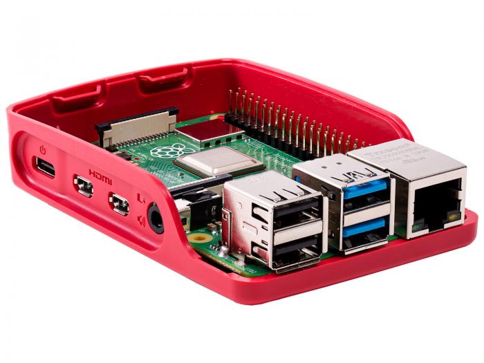 Raspberry Pi 4 inbyggnadslda rd/vit @ electrokit (3 av 4)