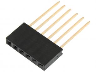 Hylslist 2.54mm 1x6p stackningsbar @ electrokit