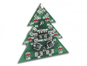 Blinkande julgran 6 LED ytmonterad @ electrokit