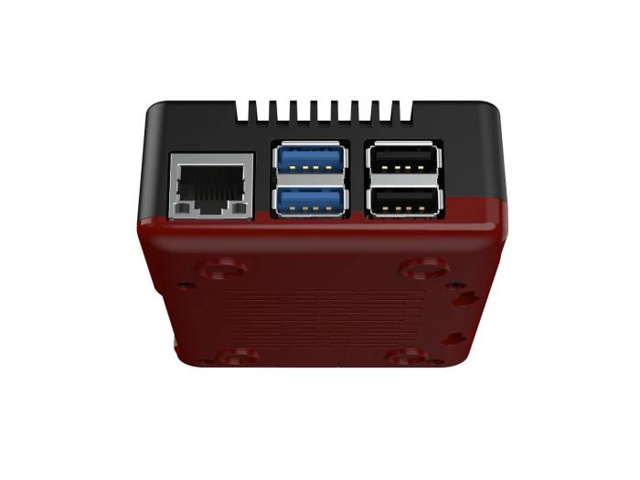 Argon NEO inbyggnadslda fr Raspberry Pi 5 svart/rd @ electrokit (9 av 11)