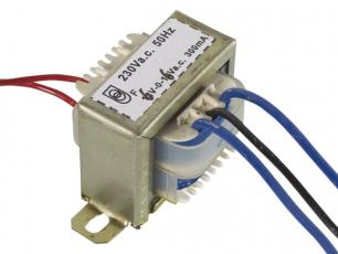 Transformator 2x6V 300mA 3.6VA @ electrokit