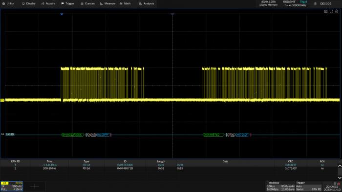 CAN-FD trigger and decode SDS7000A-CANFD @ electrokit (1 av 1)