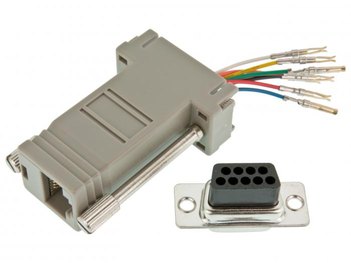 Adapter D-SUB 9-pol hona - RJ45 @ electrokit (2 av 2)