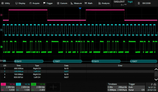 I2S Trigger & Decode SDS6000L-I2S @ electrokit