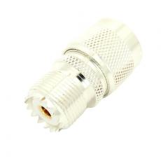 Adapter N hane UHF hona guld/teflon/silver @ electrokit